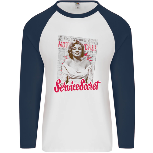 Service Secret Fashion Mens L/S Baseball T-Shirt - Picture 27 of 29