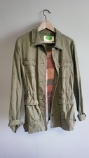 Anthropologie Green Utility Cotton Blend Wool Jacket Size S