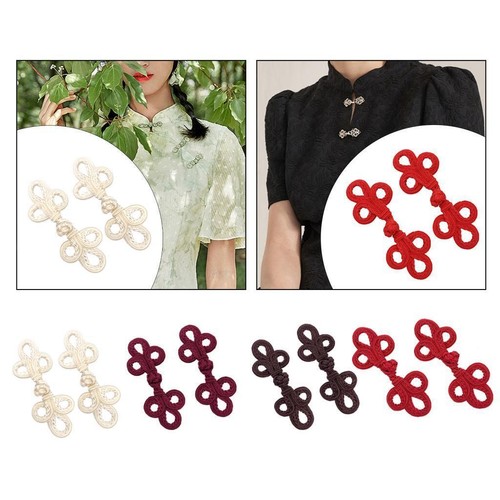 Boutons Fermoir Décoratifs Type "grenouille" à Nœud Chinois, Lot De 2 - Neuf