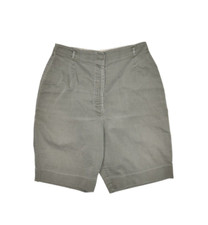 Vintage 70s Shorts Womens 10 28 Pleated High Waist Faded Olive Green Military