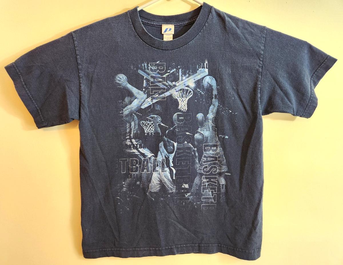 Kids XL Blue T-Shirt w/ Basketball Theme Logo (Pre-Owned 100 Kids XL Blue T-Shirt w/ Basketball Theme Logo (Pre-Owned 100
