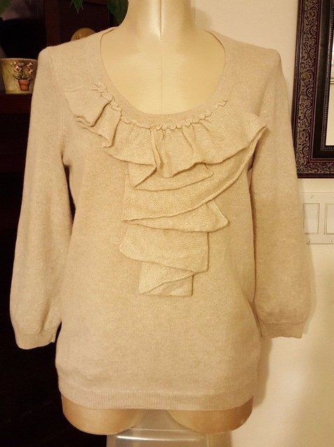cable knit beige sweater