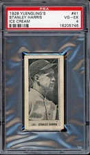 1928 Yuengling's Ice Cream Baseball #41 Stanley Harris PSA 4
