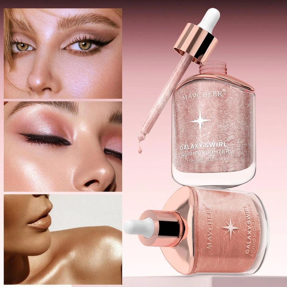 Face Highlighter Illuminator Cream Gloss Shimmer Glow Concealer Liquid Make R9K9 - Bild 3 von 4