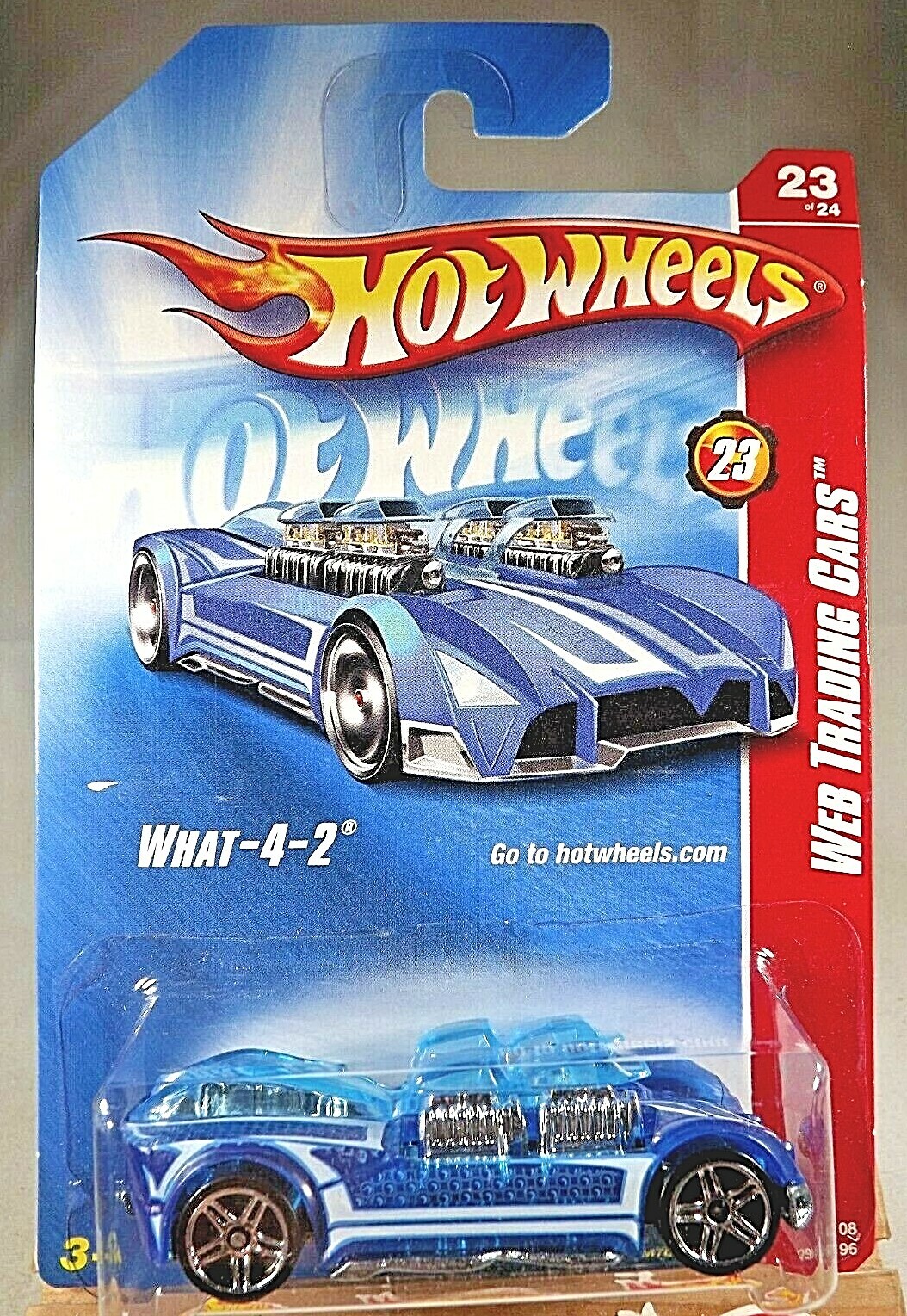2008 Hot Wheels #99 Web Trading Cars 23/24 WHAT-4-2 Blue Variation w/ChromePR5Sp