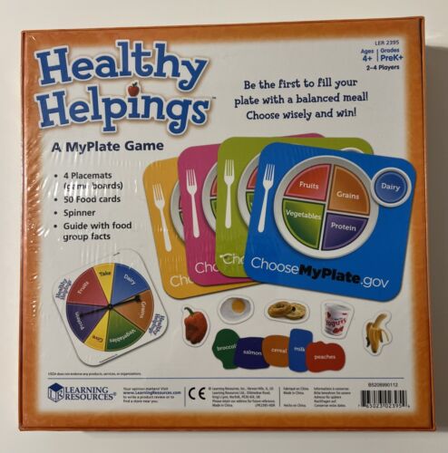 New/Sealed - Healthy Helpings: A My Plate Game by Learning Resources - Ages 4+ - Picture 2 of 6