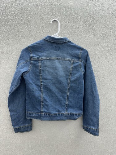 DKIN Childrens Jean Jacket Size Large 14/16 Blue Denim Jacket - Picture 9 of 13