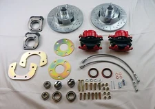 1964 1965 1966 Ford Mustang front disc brake conversion for v-8 Spindle red 