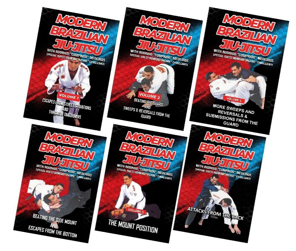 6 DVD SET Modern Brazilian Jiu Jitsu Escapes Throws Sweeps