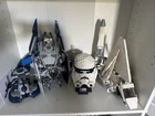LEGO Star Wars Complete Sets Assorted Ships Stormtrooper Helmet Plastic Display
