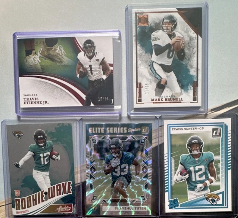 Panini Jacksonville Jaguars 2025 Card lot with Travis Hunter, Etienne Jr. + more