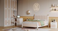 Jugendzimmer Kinderzimmer Set Bett Kleiderschrank Schreibtisch Design Set