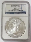 2012 American Silver Eagle 1 OZ Coin NGC Mint State 70 Early Releases
