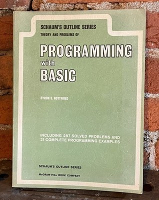 Programming with BASIC Byron S Gottfried 1975 Schaum's Outline Vintage Book