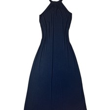 Old Navy Dark Blue Maxi Dress Size: Small Fabric Rayon Good condition