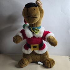 Coll/VTG: 14" Tall Scooby-Doo Plush Toy In Santa Suit