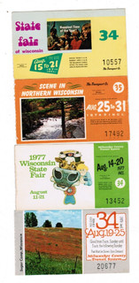 4 Milwaukee Trolley Bus TRANSIT TICKET Passes August 1971 1974 1977 1979