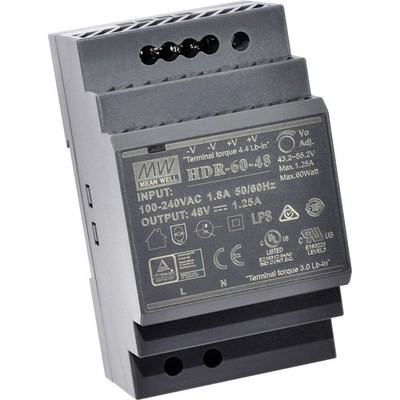 MEAN WELL HDR-60-12 Hutschienen-Netzteil (DIN-Rail)  12 V/DC 4.5 A 54 W Anzah...