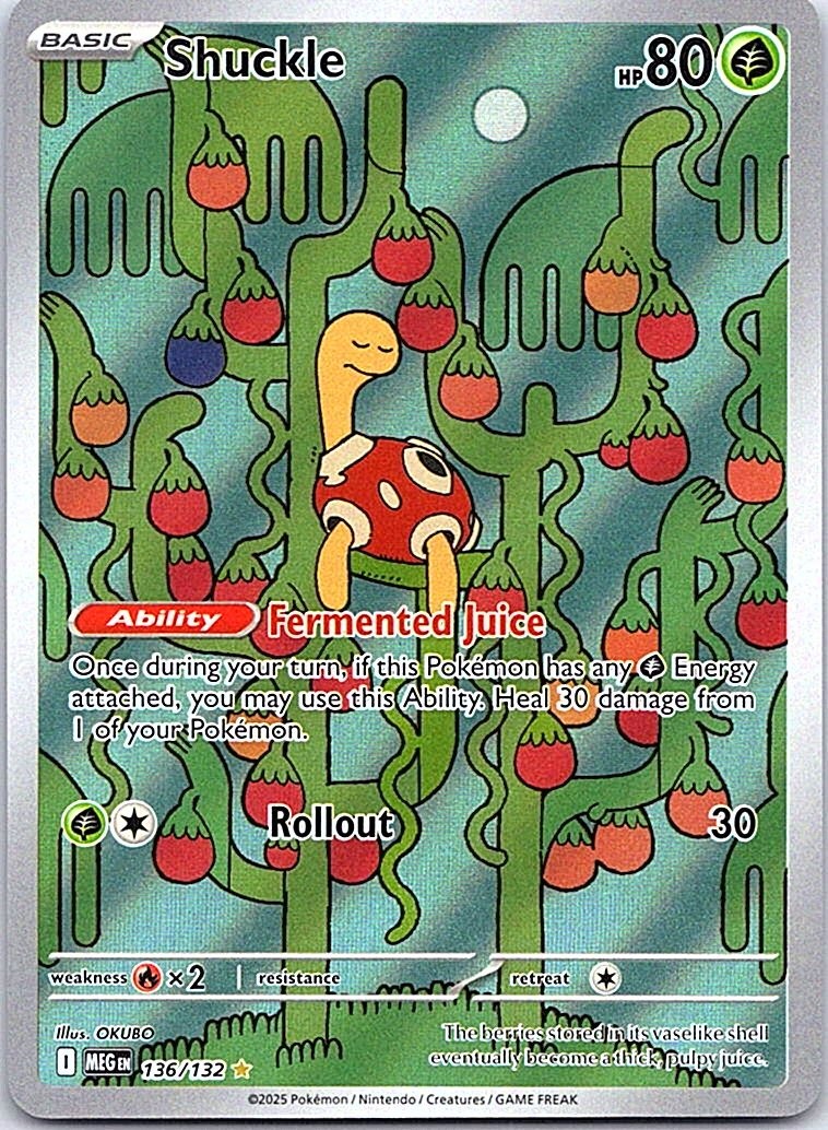 Shuckle Holo Illustration Rare ME01: Mega Evolution 136/132 NM