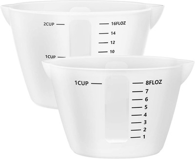 Gartful 500Ml & 250Ml Large Silicone Measuring Cups, Resin Mixing Cups for Epoxy
