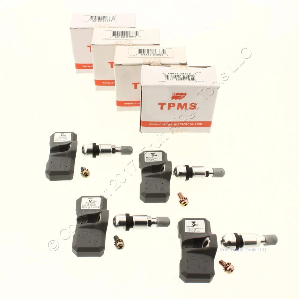 Paquete de 4 sensores electrónicos de presión de aire para neumáticos Orange SC4006 TPMS Foto 3 de 4