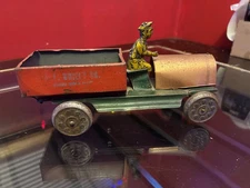 vintage 1920 jl shiely sand gravel private label tin dump truck super rare