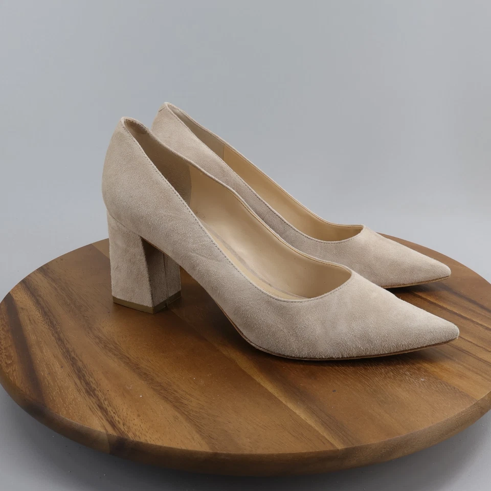 Zapatos de vestir Marc Fisher LTD para mujer talla 8,5 M de cuero nude punta puntiaguda Foto 3 de 4