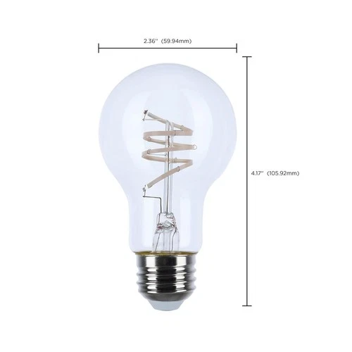 Satco S10521 - 6 Watt LED A19 Filament Light Bulbs - 2700K (2, 6 or 12 Pack) - Picture 6 of 9