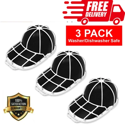 3 Pack Hat Washer Baseball Cap Cleaner Machine Washing Cage Holder Frame Net New