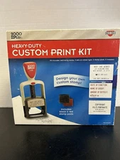 Cosco 2000 Plus Heavy Duty Custom Self-Inking Stamp Black and Red Print Kit NEW
