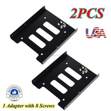 2X 2.5" to 3.5" Bay SSD Metal Hard Drive HDD Mounting Bracket Adapter Dock/ Tray