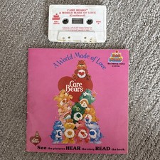 Vintage 1983 Care Bears A World Made Of Love Read Along Book Cassette Tape Set
