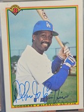 1990 Bowman ALFREDO GRIFFIN Dodgers In-Person Signed AUTO Autographed