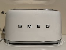 Smeg 4 Slice Toaster (2 Long Slot) Defrost, Reheat & Bagel Settings White