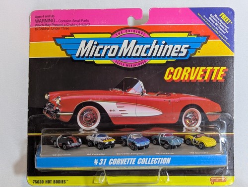 Neu in Verpackung Micro Machines #31 Corvette Sammlung '55 '84 Stingray '56 '78 Hot Bodies