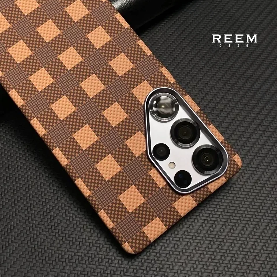 棕色芳纶纤维保护套适用于 Galaxy S25 超磁安全坚固三星 S25 S24 S23 — 第 4/4 张图片