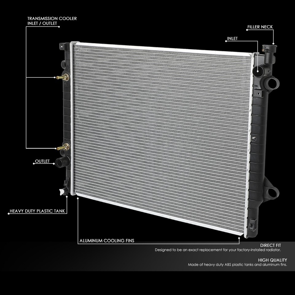 2802 Radiator FOR 05-15 TOYOTA TACOMA FULL ALUMINUM CORE OE REPLACEMENT RADIATOR DPI ...