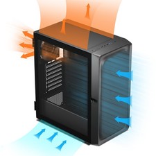 DARKROCK DARKROCK EC2 Black Micro-ATX Mid Tower PC Case w x1 120mm Fan 8