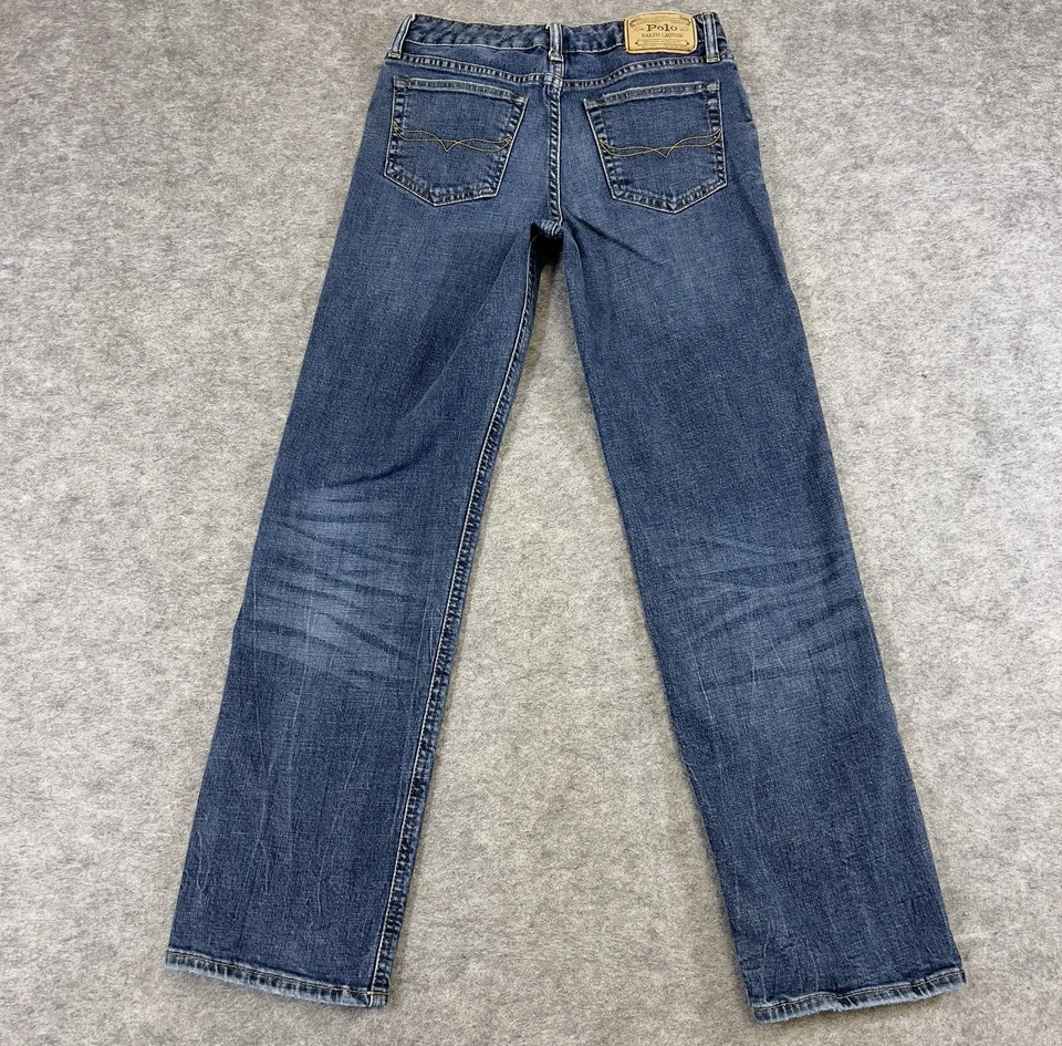 Calça Polo Ralph Lauren Jeans Masculina 16 Azul Clássica Perna Reta Casual 28x29* - Imagem 2 de 4