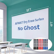 Whiteboard for Wall, 8 x 4 ft White Board Sticker, 96 x 48 inches Dry Erase W...
