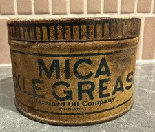 VINTAGE MICA AXLE GREASE STANDARD OIL COMPANY INDIANA 1 POUND TIN CAN