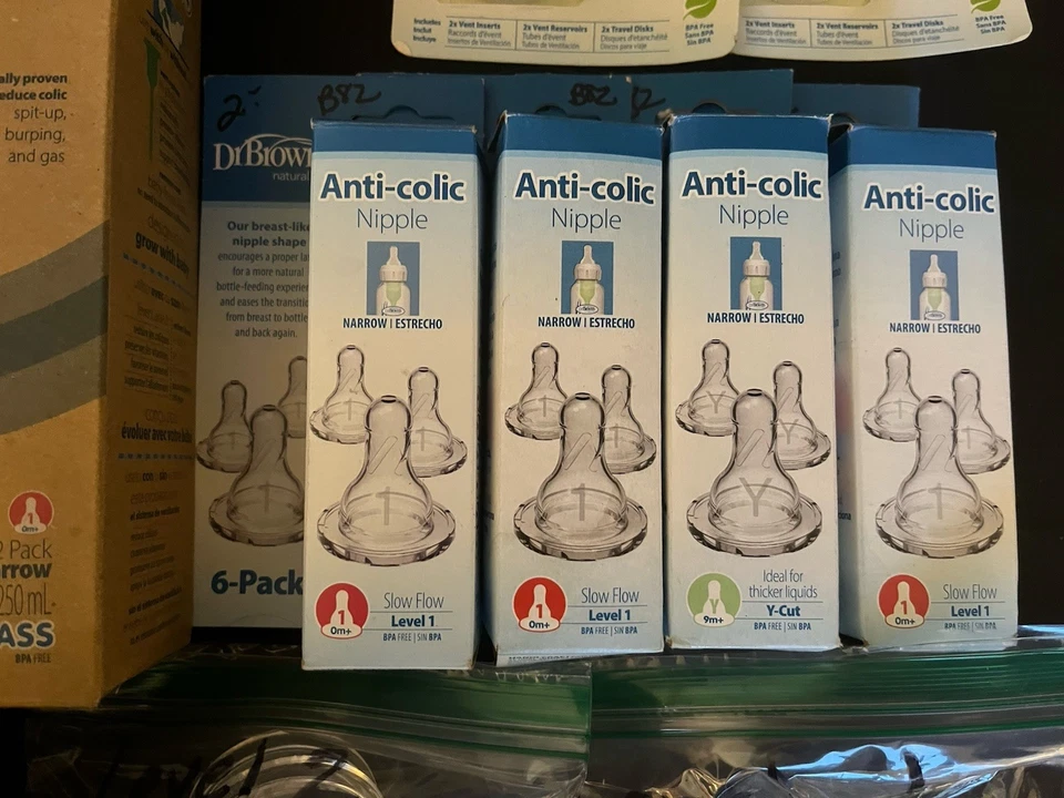 BRAND NEW-Dr Brown’s Nipples, Options+ Replacement Vents, Bottles And Nursh LOT - Image 2 of 4