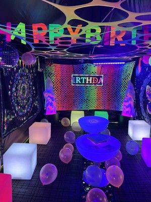 HIRE 6x3 Uv Party Tent rave Cave Glow In Dark Gazebo Marquee