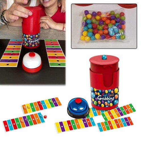Match Color Line Bingo Board Games Fun Fast Bead Grabbing 2-Player Game - Bild 2 von 8