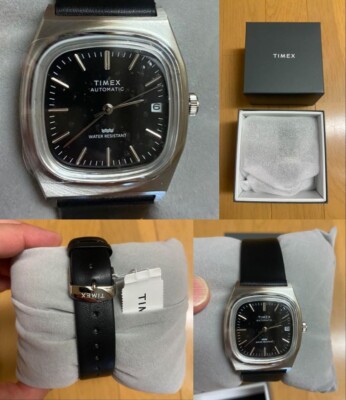 Timex Automatic 1983 E-Line Reissue 34mm Back Leather Strap