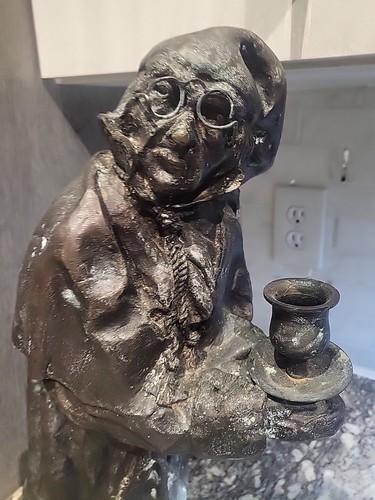 Extremely Rare Solid Copper Ebenezer Scrooge Statute 18" Christmas 20lbs - Picture 2 of 19
