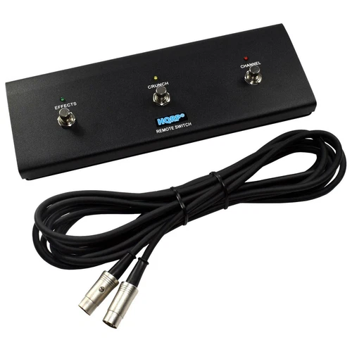 HQRP 3-Button Guitar Amp Footswitch for Peavey 6505+ Head, 03582650 Replacement