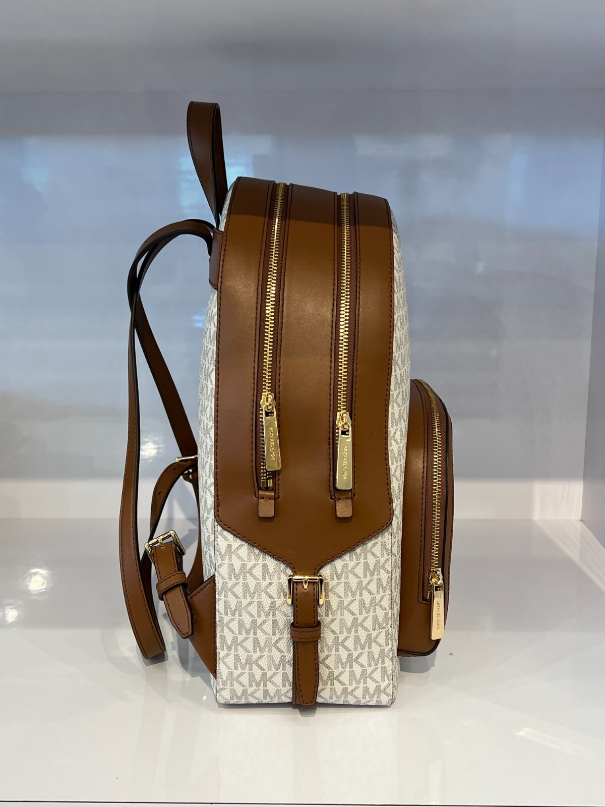 Michael Kors Jaycee Large Logo Backpack - Vanilla for sale online 