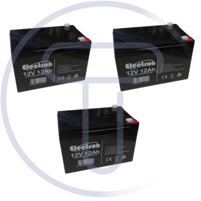 ELECTRON kit Batteria CICLICA al piombo 12V 12Ah per biciclette elettriche 6-DZM-12