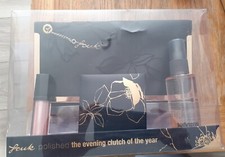 FCUK Womens Gift Set 4 Pieces Clutch Bag, Lipgloss, Bodyspray & Bronzing Powder